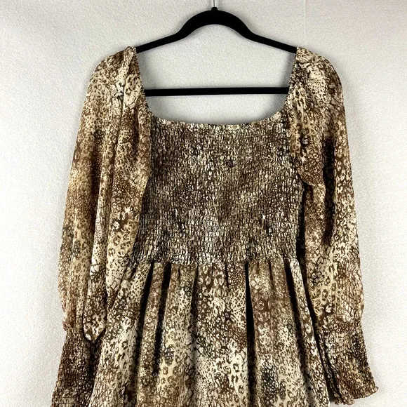 Betsey Johnson Tiered Midi Dress Small Animal Print Ruched Whimsigoth Fairy - Picture 14 of 16